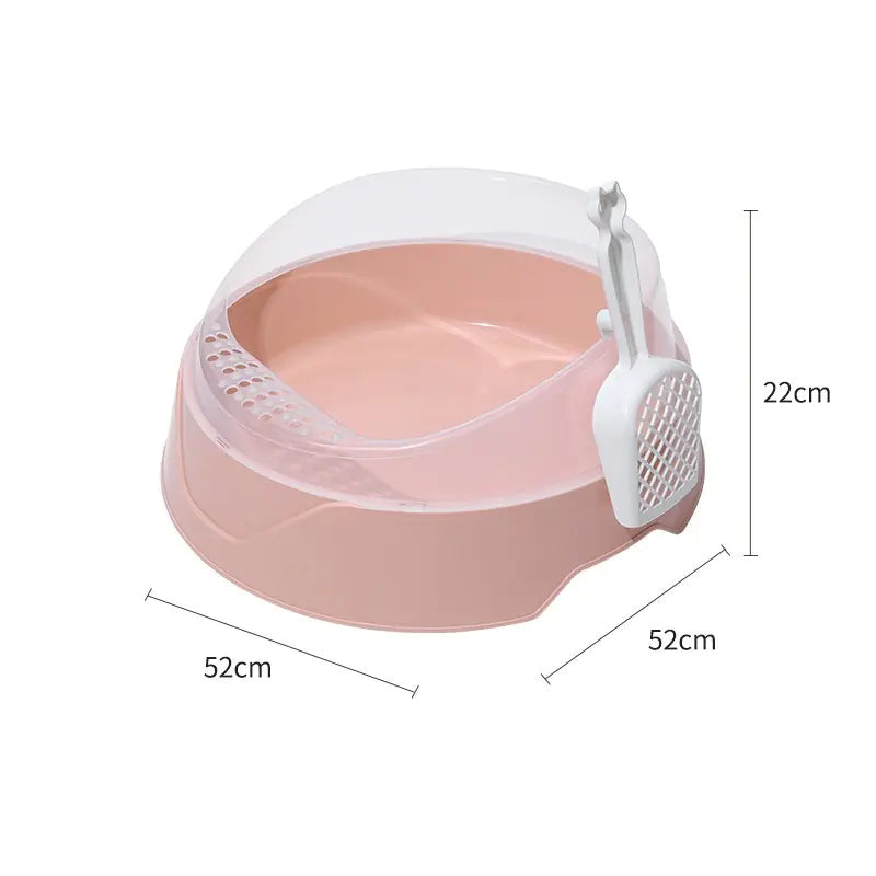 Cat Litter Box with Shovel - Semi-Enclosed