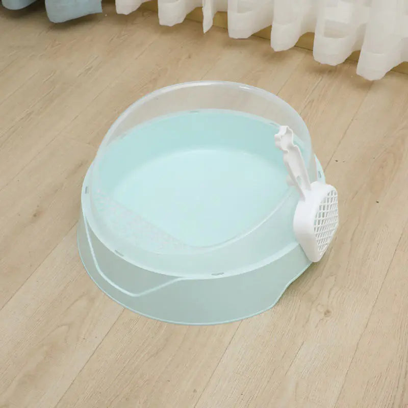 Cat Litter Box with Shovel - Semi-Enclosed