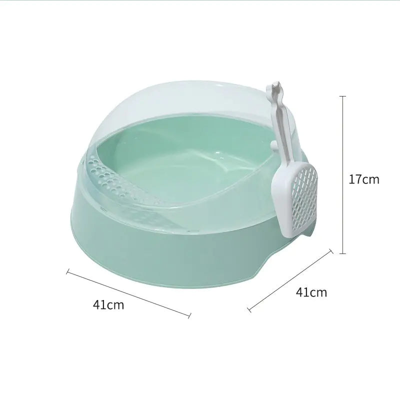 Cat Litter Box with Shovel - Semi-Enclosed