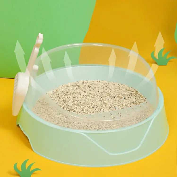 Cat Litter Box with Shovel - Semi-Enclosed
