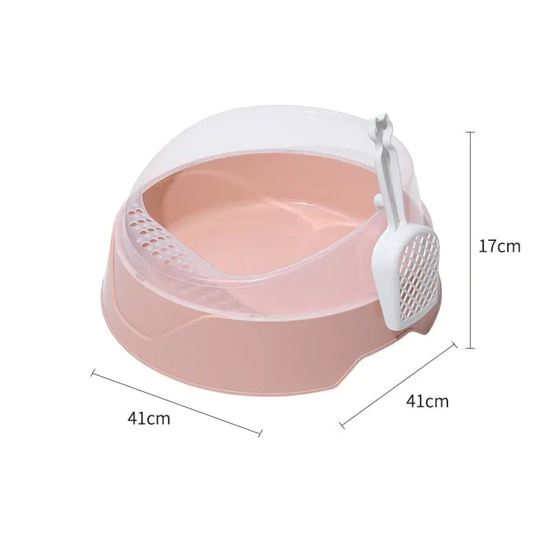 Cat Litter Box with Shovel - Semi-Enclosed