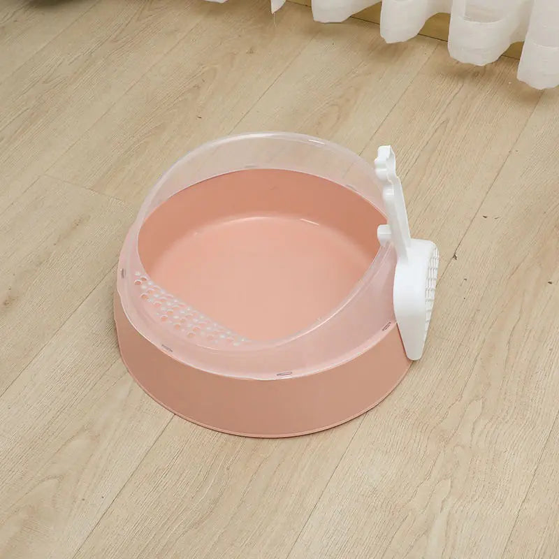 Cat Litter Box with Shovel - Semi-Enclosed